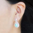 Boucles d'oreilles phoenix en amazonite