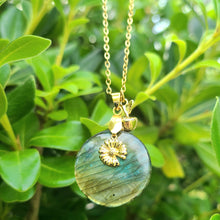 Charger l&#39;image dans la galerie, Collier en acier et labradorite