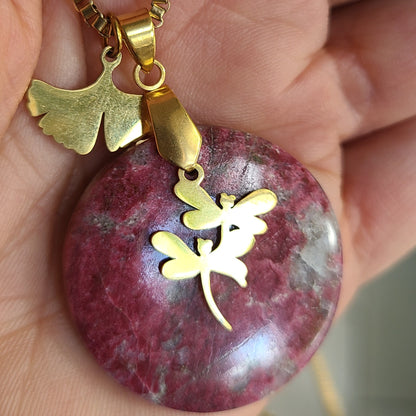 Collier en thulite - Pièce unique - Petite Rainette
