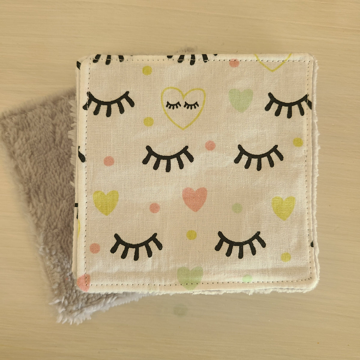 Lot de 7 lingettes démaquillantes lavables - Motifs yeux