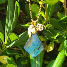 Charger l&#39;image dans la galerie, Nouveauté - Collier en acier et labradorite