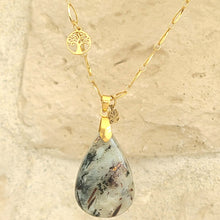 Charger l&#39;image dans la galerie, Promotion - Collier en acier et astrophyllite