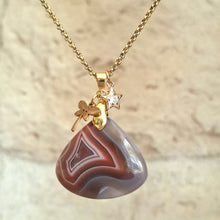 Charger l'image dans la galerie, Collier en agate du Botswana - Pièce unique