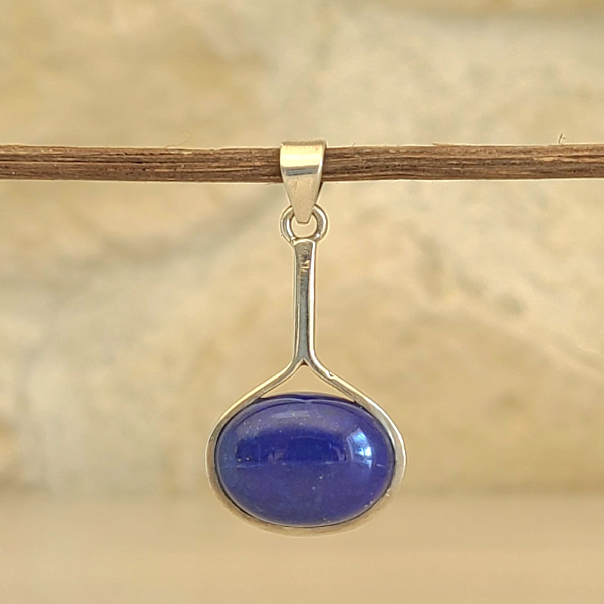 Pendentif en argent et lapis-lazuli véritable
