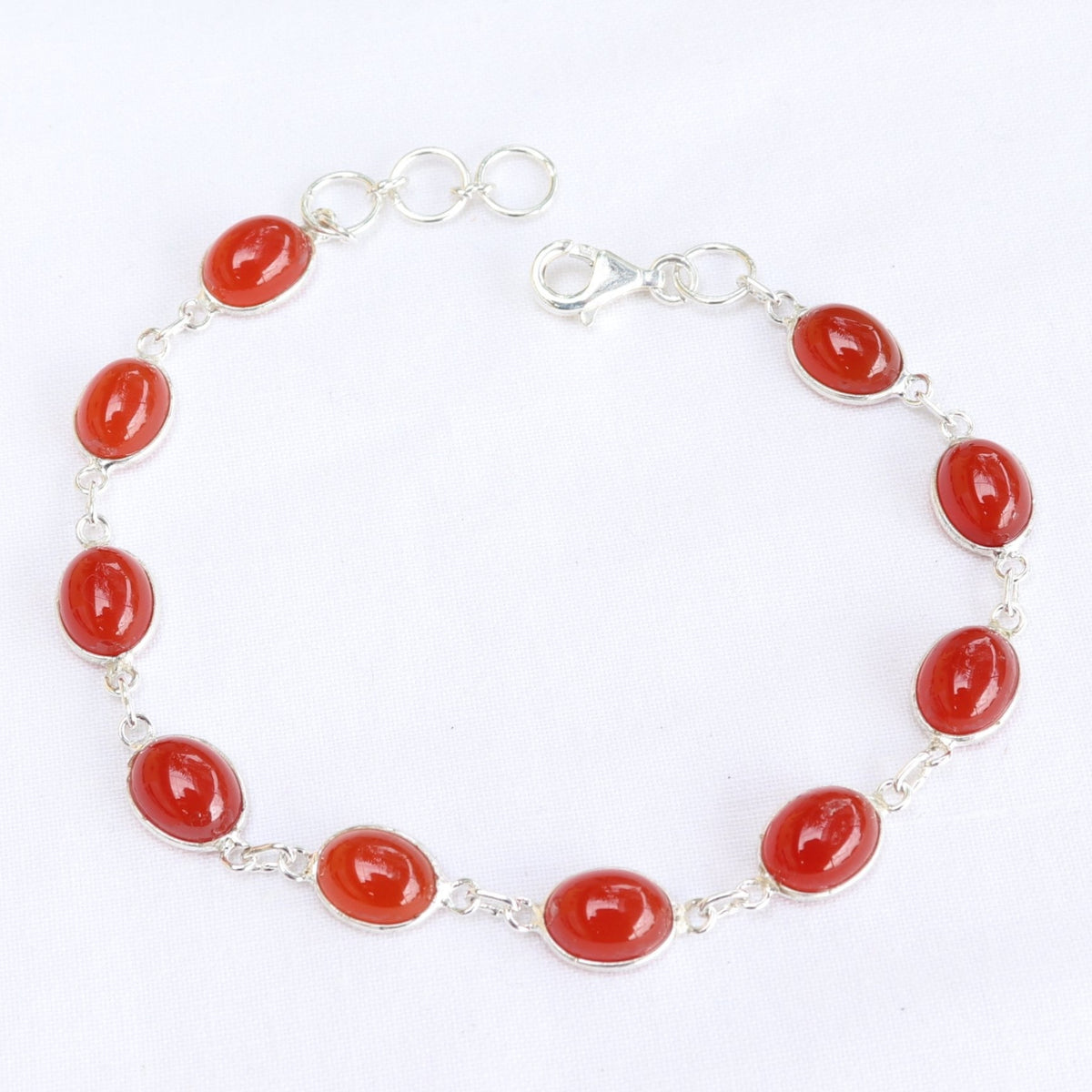 Bracelet en argent et cornaline - Petite Rainette