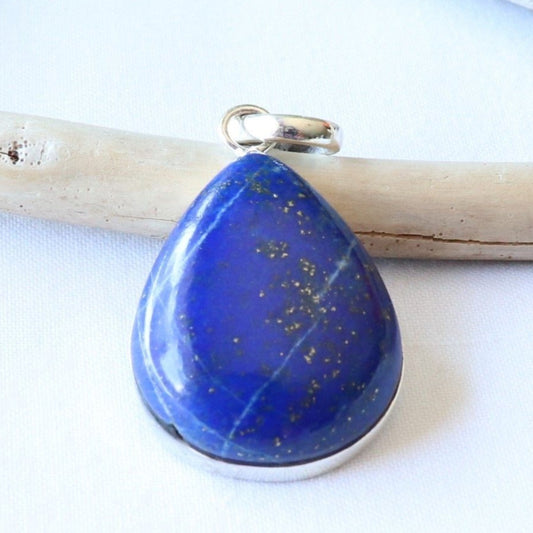 Grand pendentif en argent et lapis-lazuli 