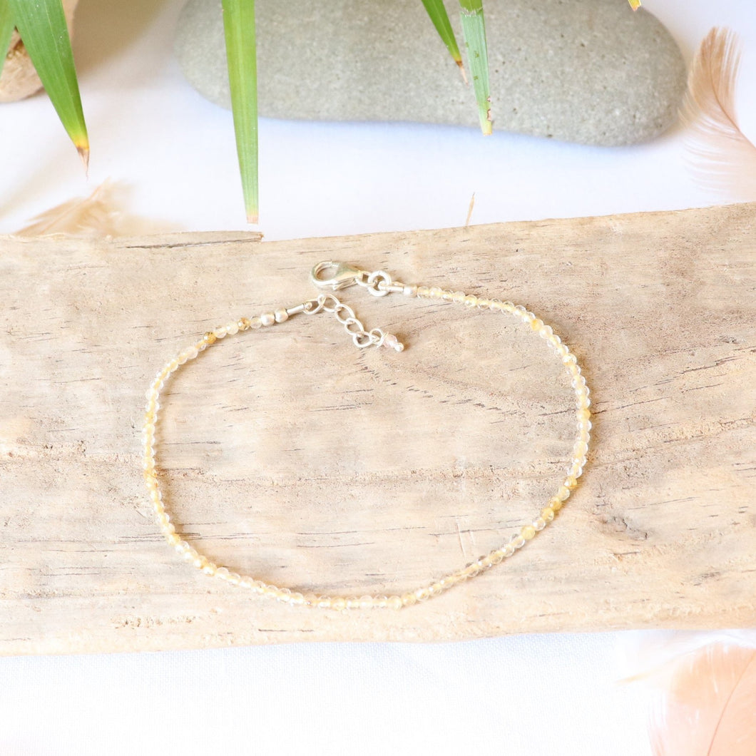 Bracelet en argent et quartz rutile